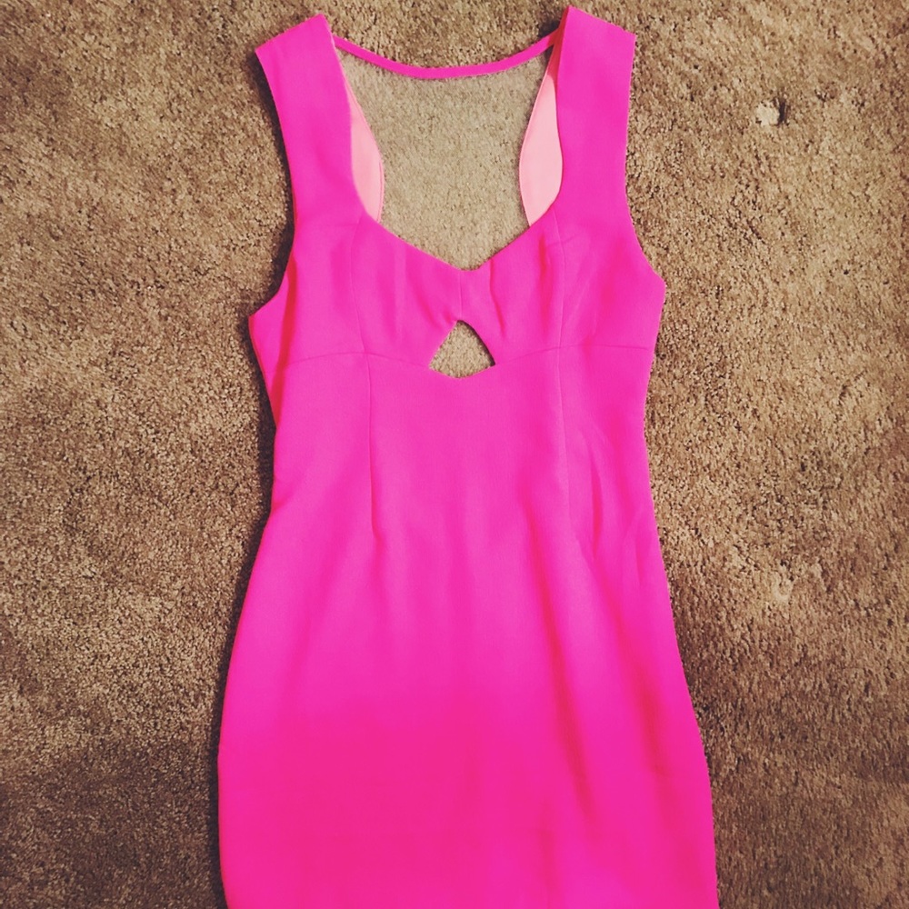 Bright pink mini/cool back